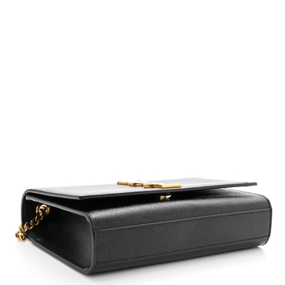 Saint Laurent Grain De Poudre Small Monogram Kate Satchel Black 4 of 13