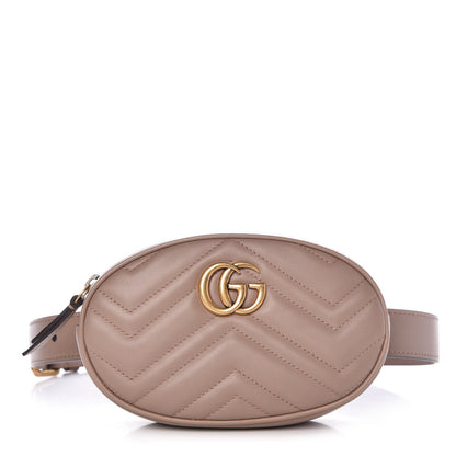 Gucci Calfskin Matelasse GG Marmont Belt Bag 75 30 Porcelain Rose 1 of 8