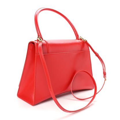 Balenciaga Shiny Box Calfskin Medium Hourglass Top Handle Bag Bright Red 2 of 11