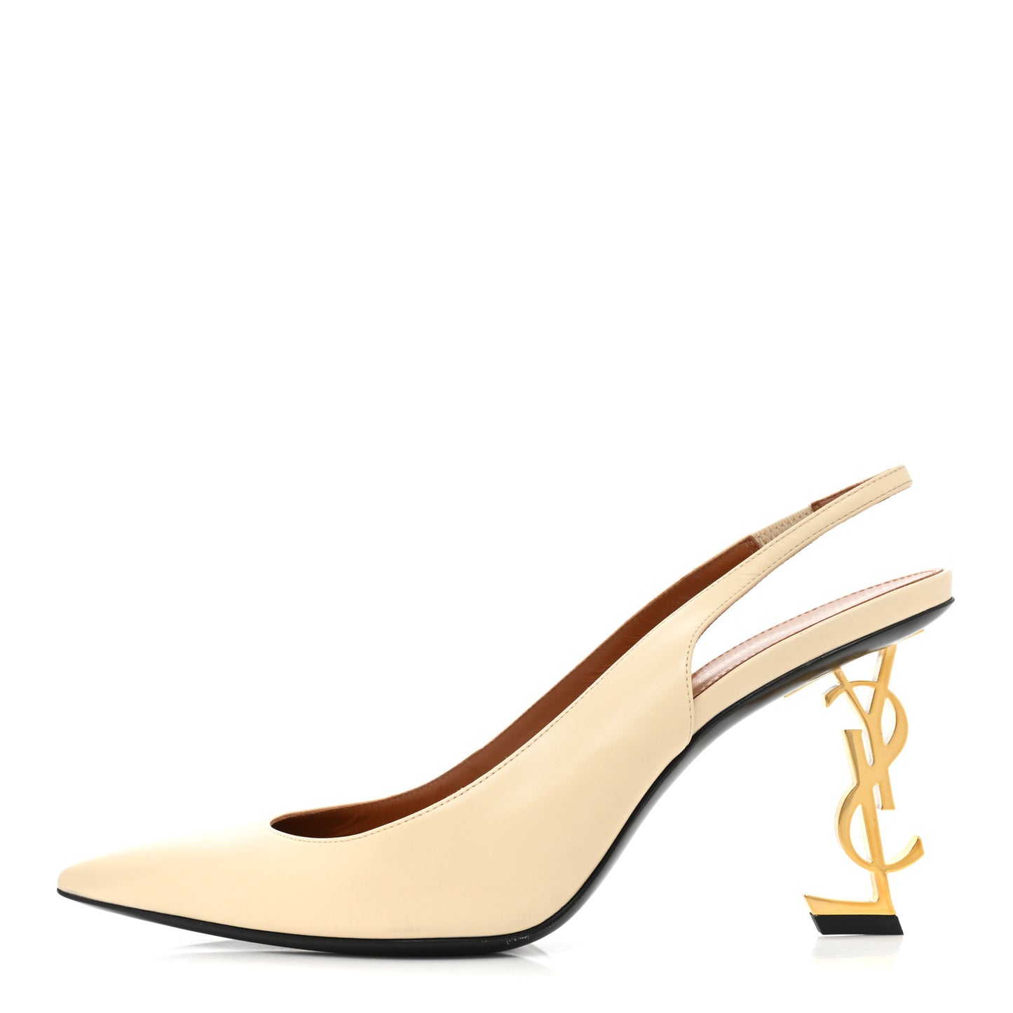 Calfskin Opyum 85 Slingback Pumps 40 Real Beige