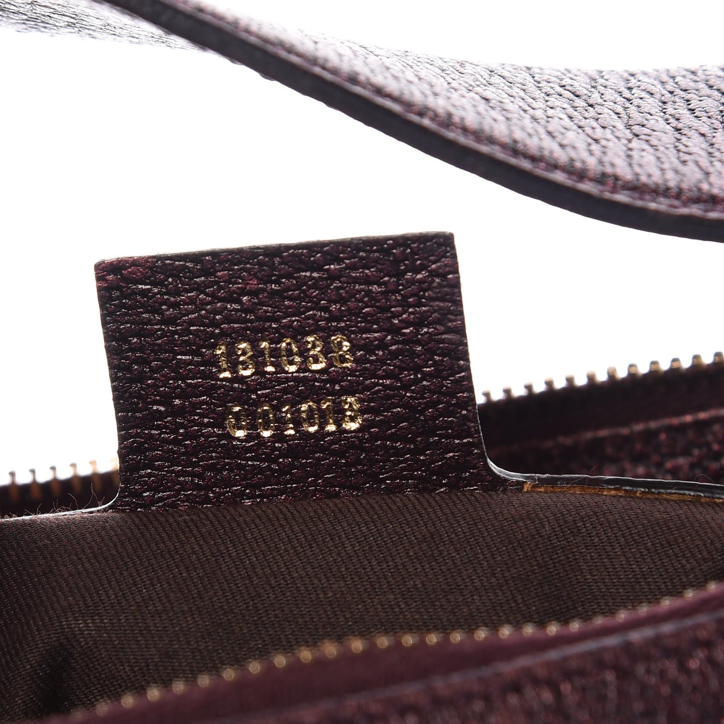 Metallic Calfskin Bamboo Ring Hobo Aubergine