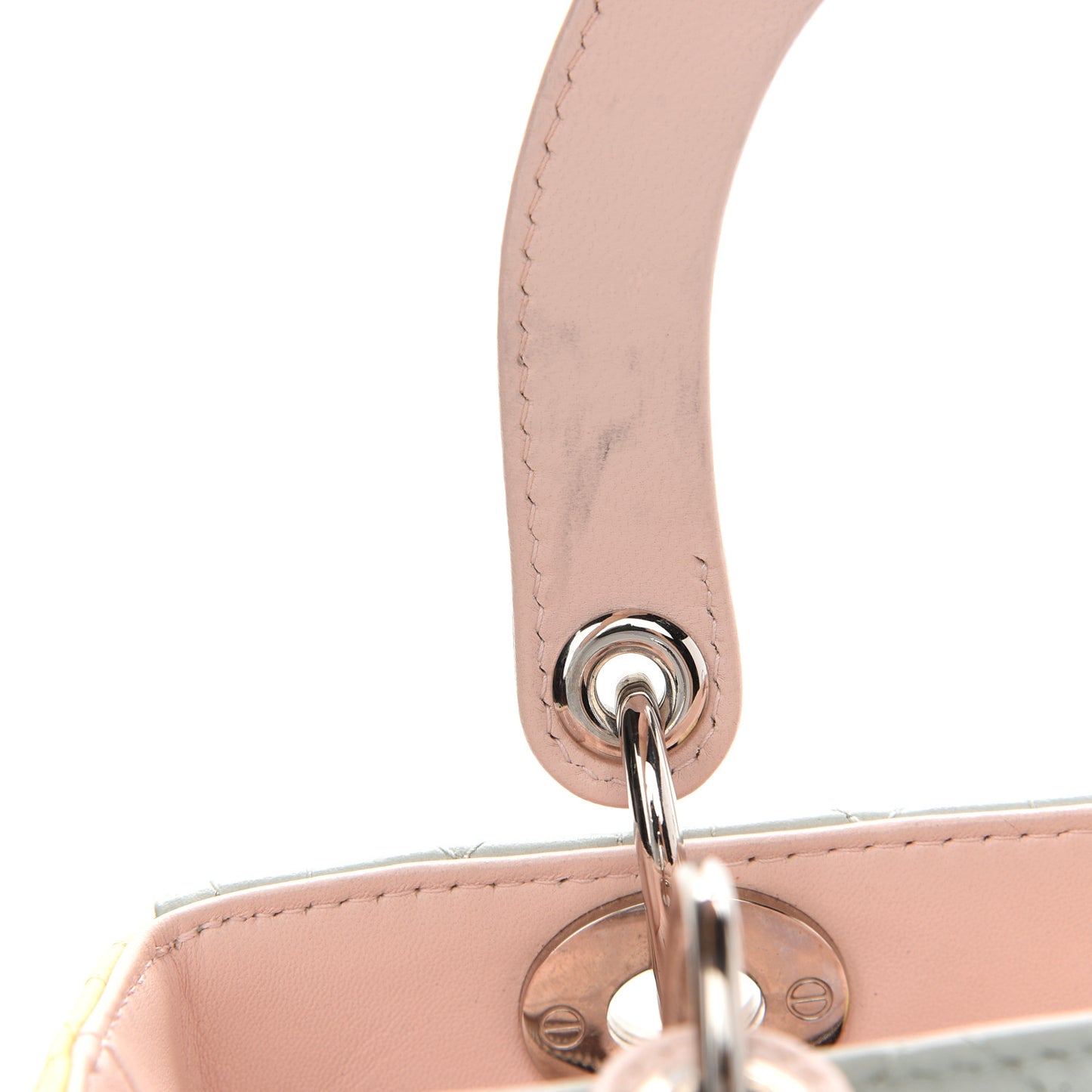 Lambskin Cannage Medium Tri-Color Lady Dior Multicolor