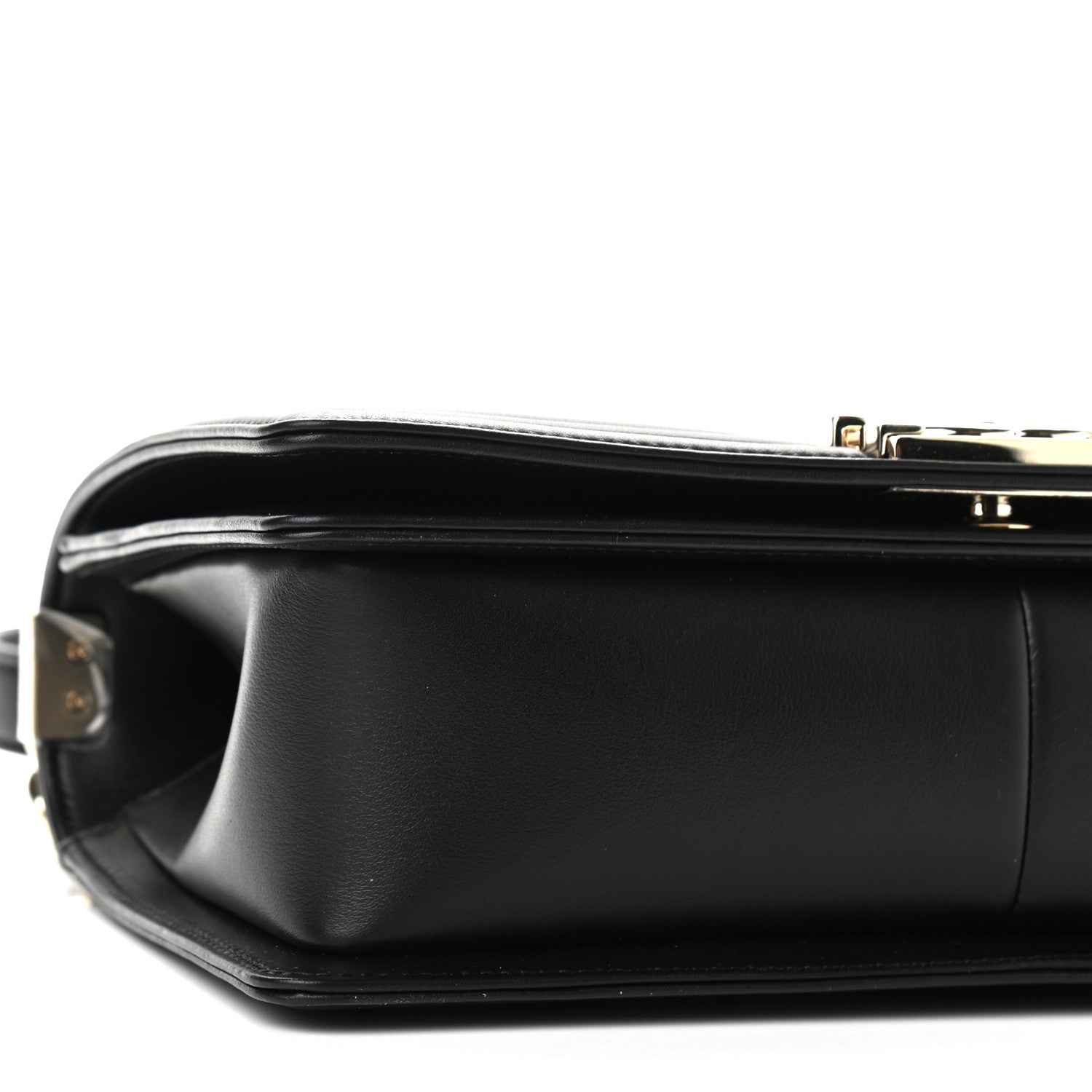 Chanel Calfskin Quilted Medium Chain Boy Flap Black 9 of 11