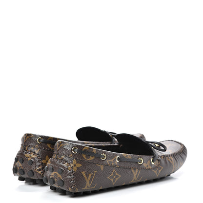 Louis Vuitton Monogram Arizona Car Shoe Moccasin Loafers 39 Macassar 4 of 11