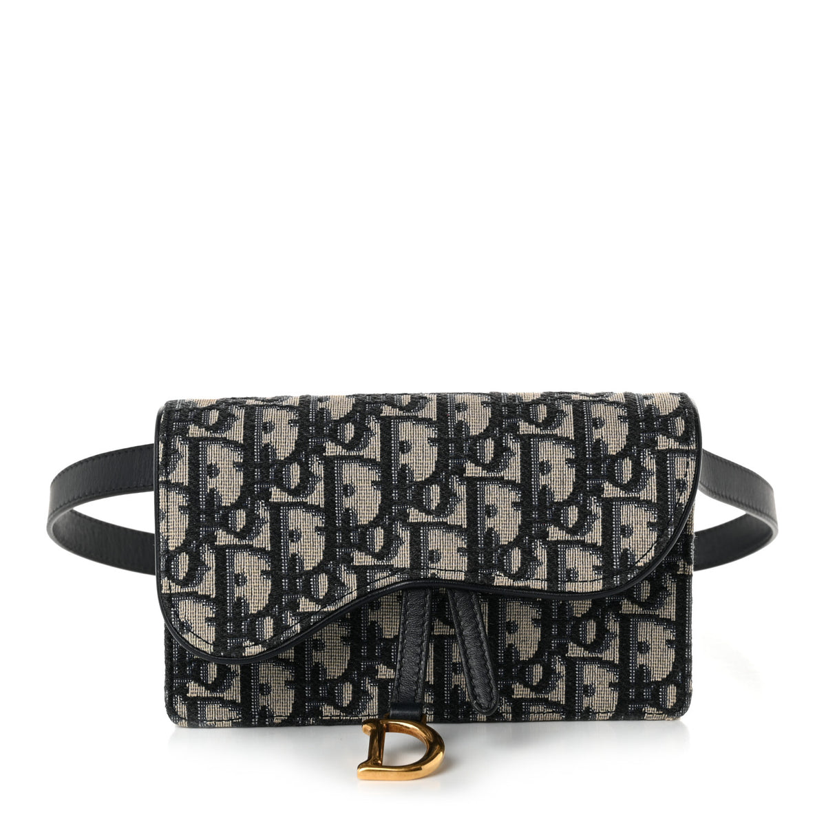 Christian Dior Oblique Saddle Belt Bag Blue 1 of 10