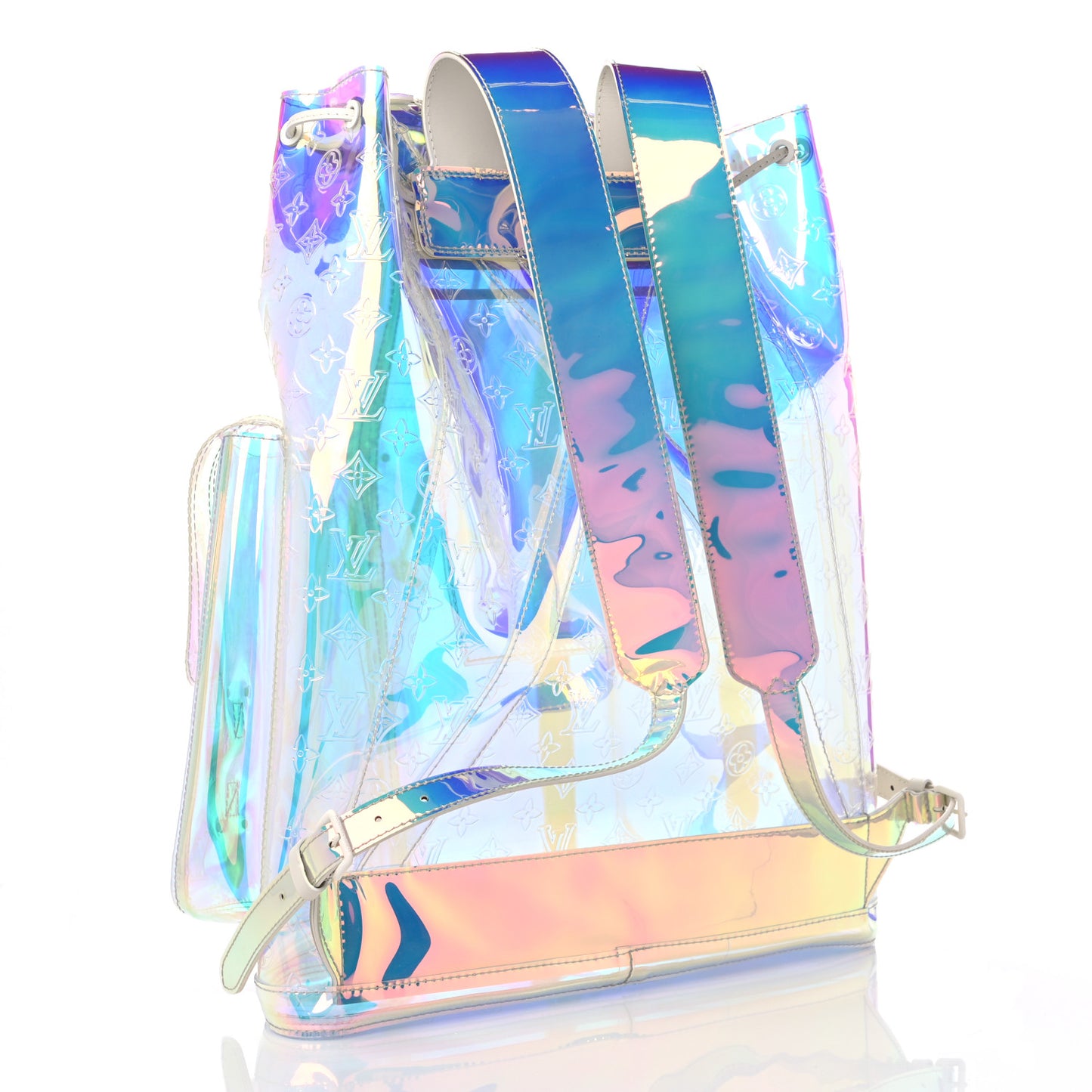 PVC Monogram Christopher Backpack GM Iridescent Prism