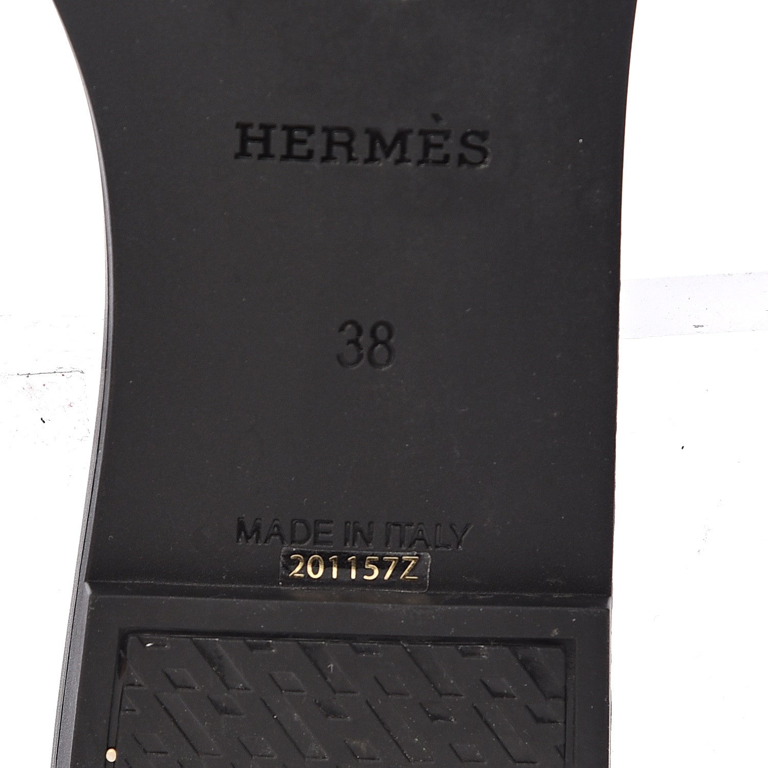 Hermes Rubber Aloha Sandals 38 Black 11 of 14