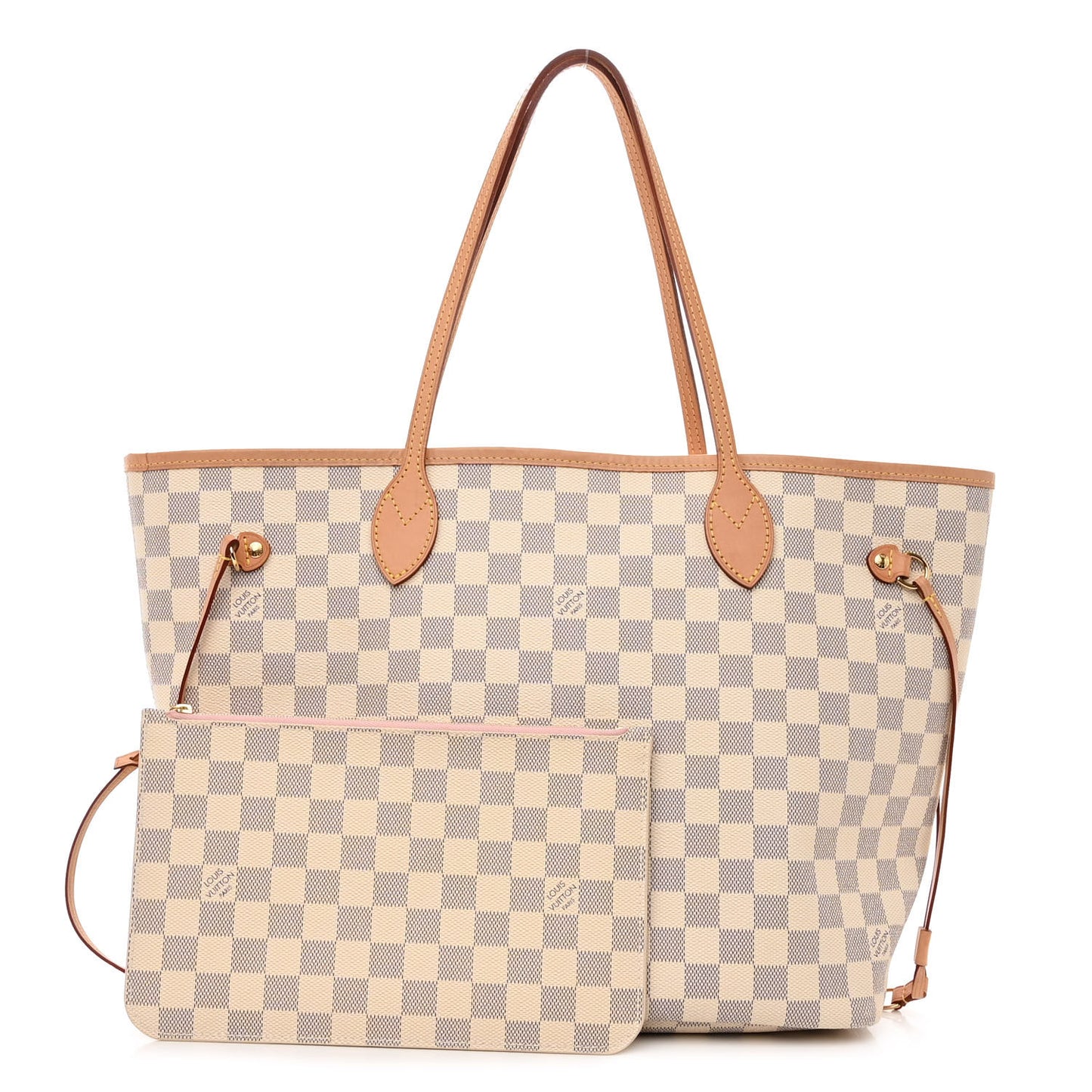Damier Azur Neo Neverfull MM Rose Ballerine