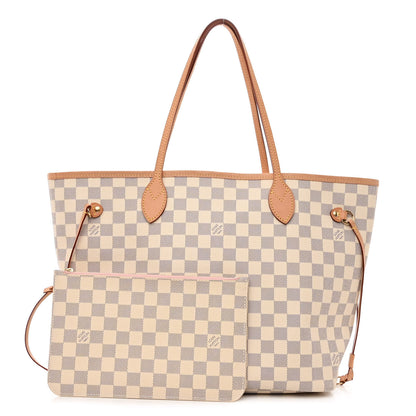 Louis Vuitton Damier Azur Neo Neverfull MM Rose Ballerine 1 of 10