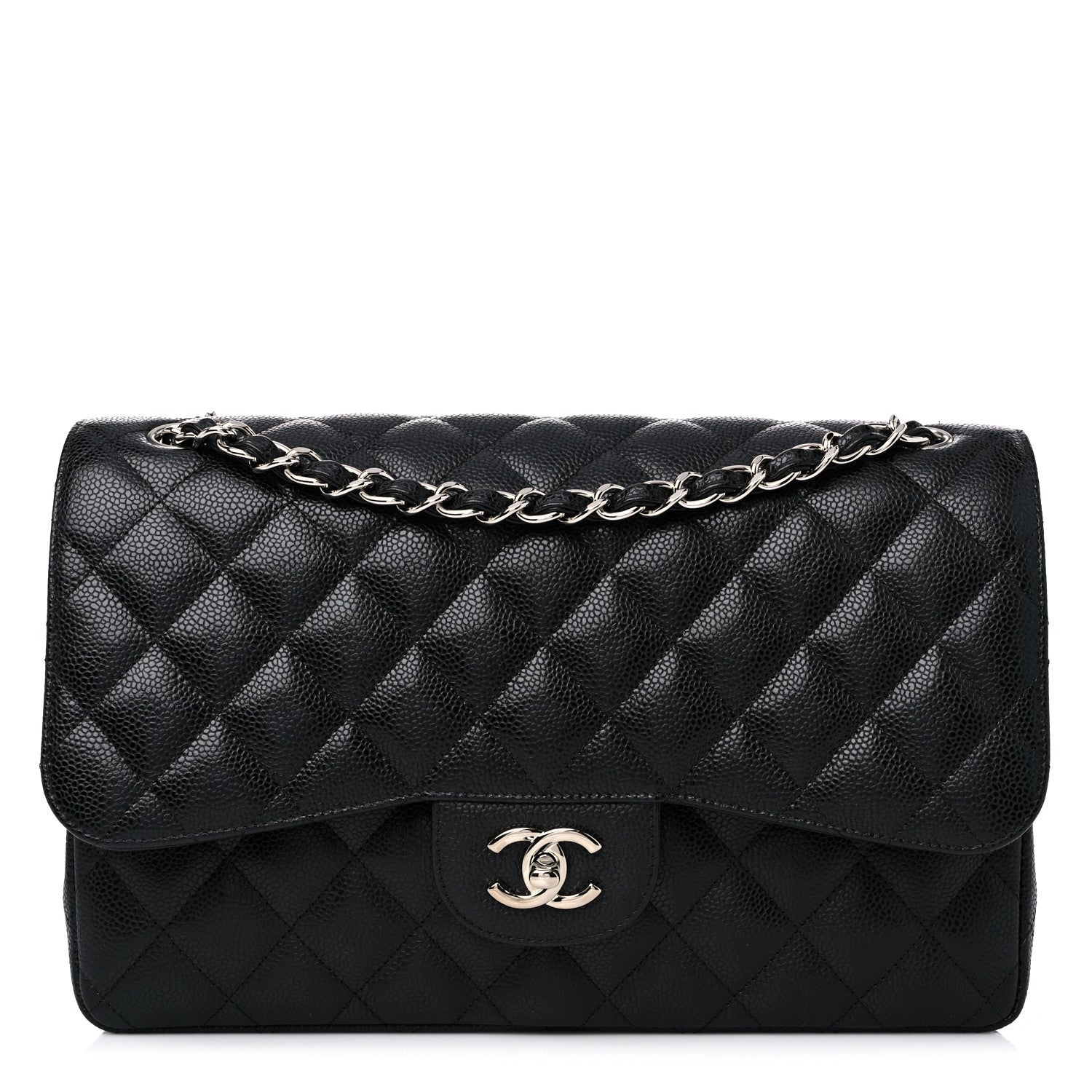 Chanel Caviar Quilted Jumbo Double Flap Black 1 of 10