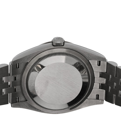 Rolex Stainless Steel 18K White Gold 36mm Oyster Perpetual Datejust Watch Bright Blue 126234 4 of 5