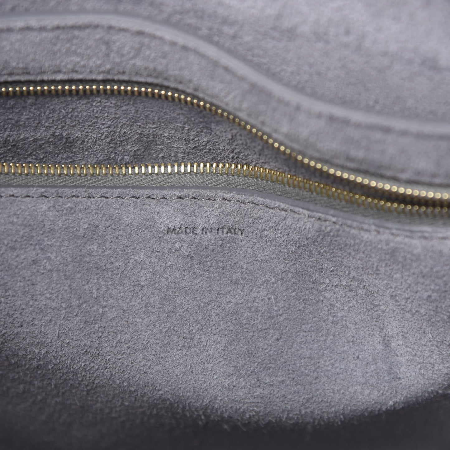 Soft Grained Calfskin Sangle Bucket Bag Grey