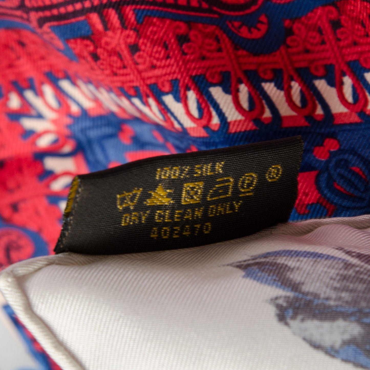 Silk Paradis Square Scarf Red Blue