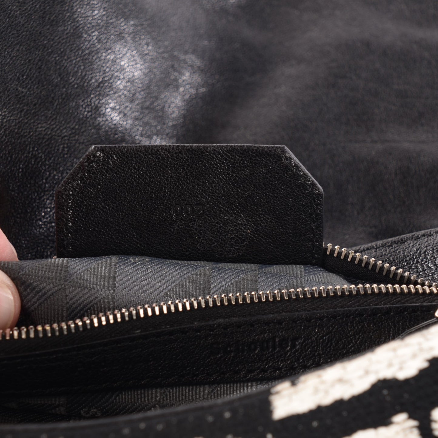 Jacquard Woodblock PS1 Tiny Satchel Black White