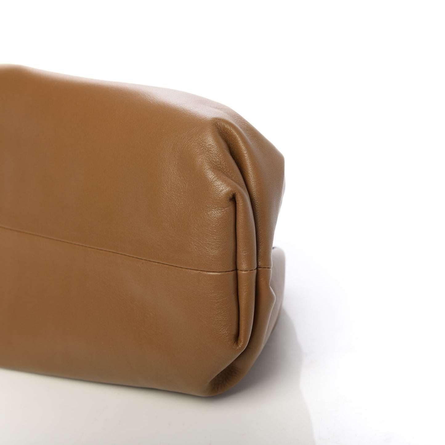 Smooth Butter Calf The Pouch Oversized Clutch Cammello