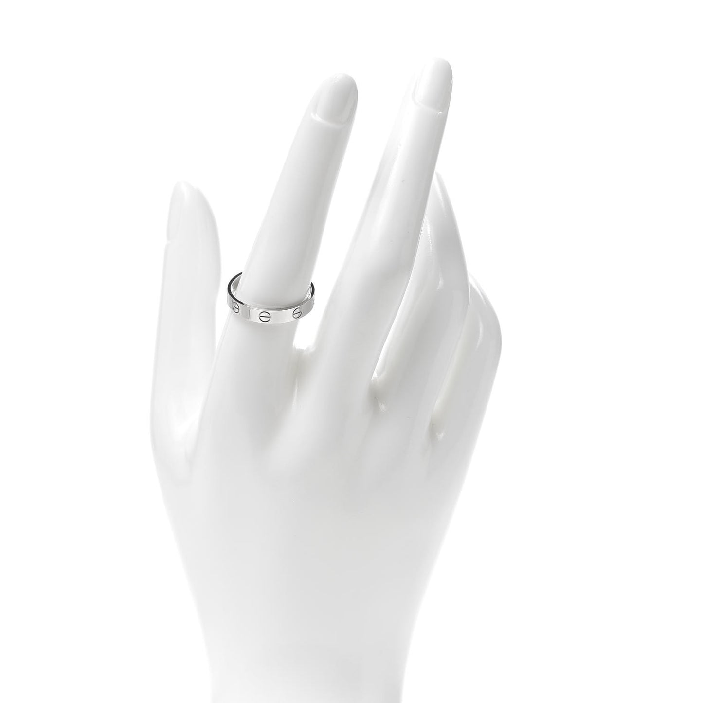 18K White Gold 3.5mm LOVE Wedding Band Ring 58 8.25
