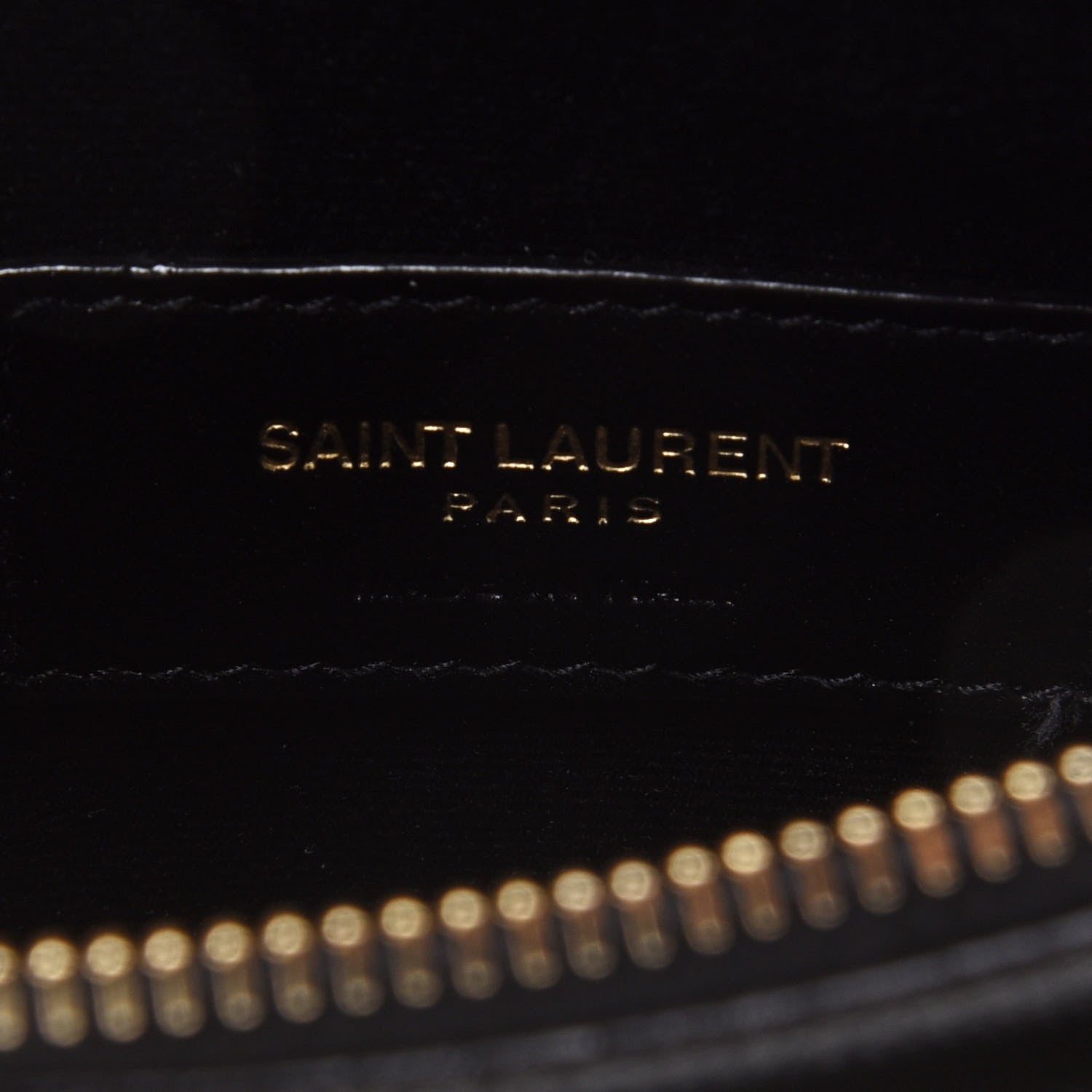 Saint Laurent Grain De Poudre Chevron Monogram Large Bill Pouch Black 6 of 10