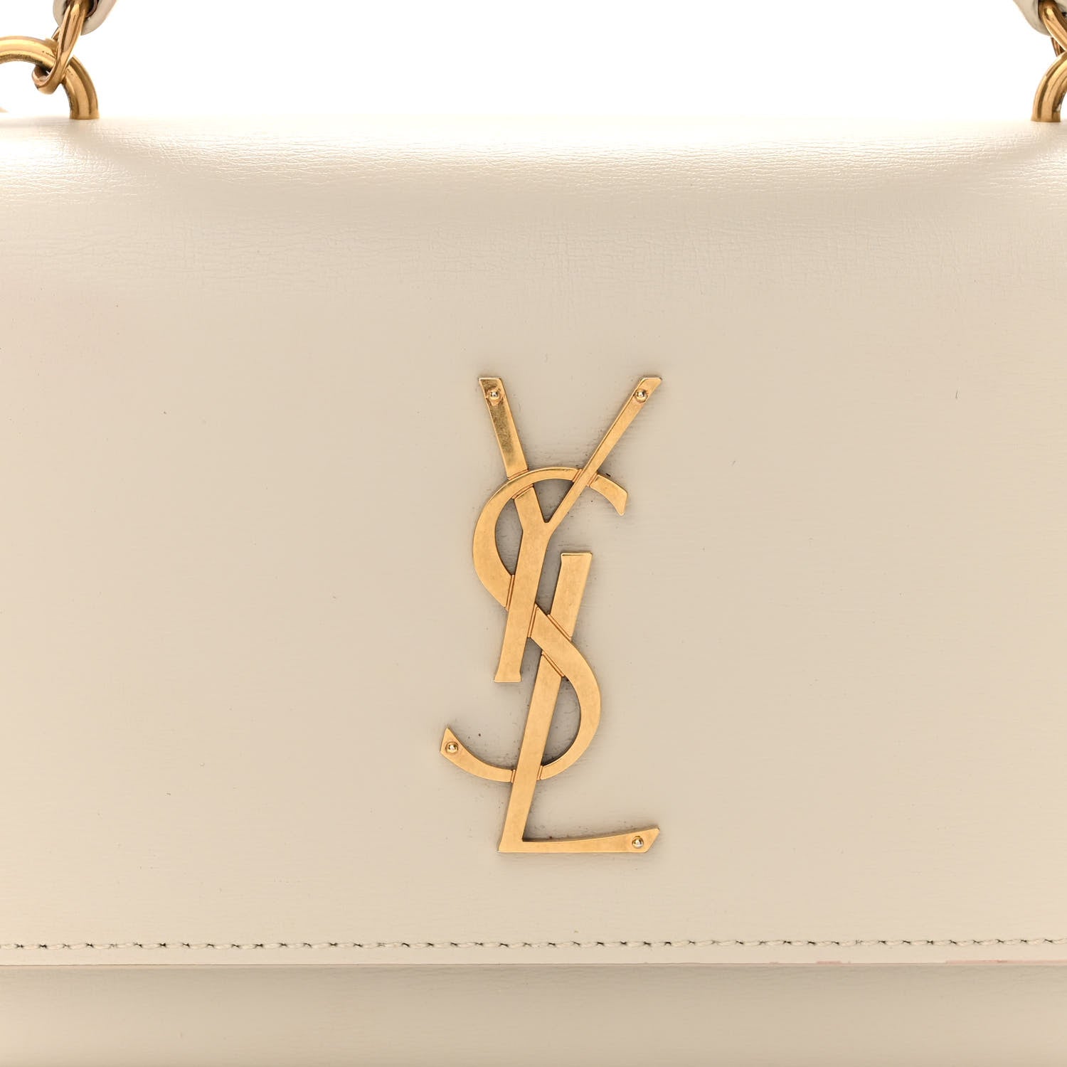 Saint Laurent Calfskin Monogram Sunset Chain Wallet Blanc Vintage 7 of 10