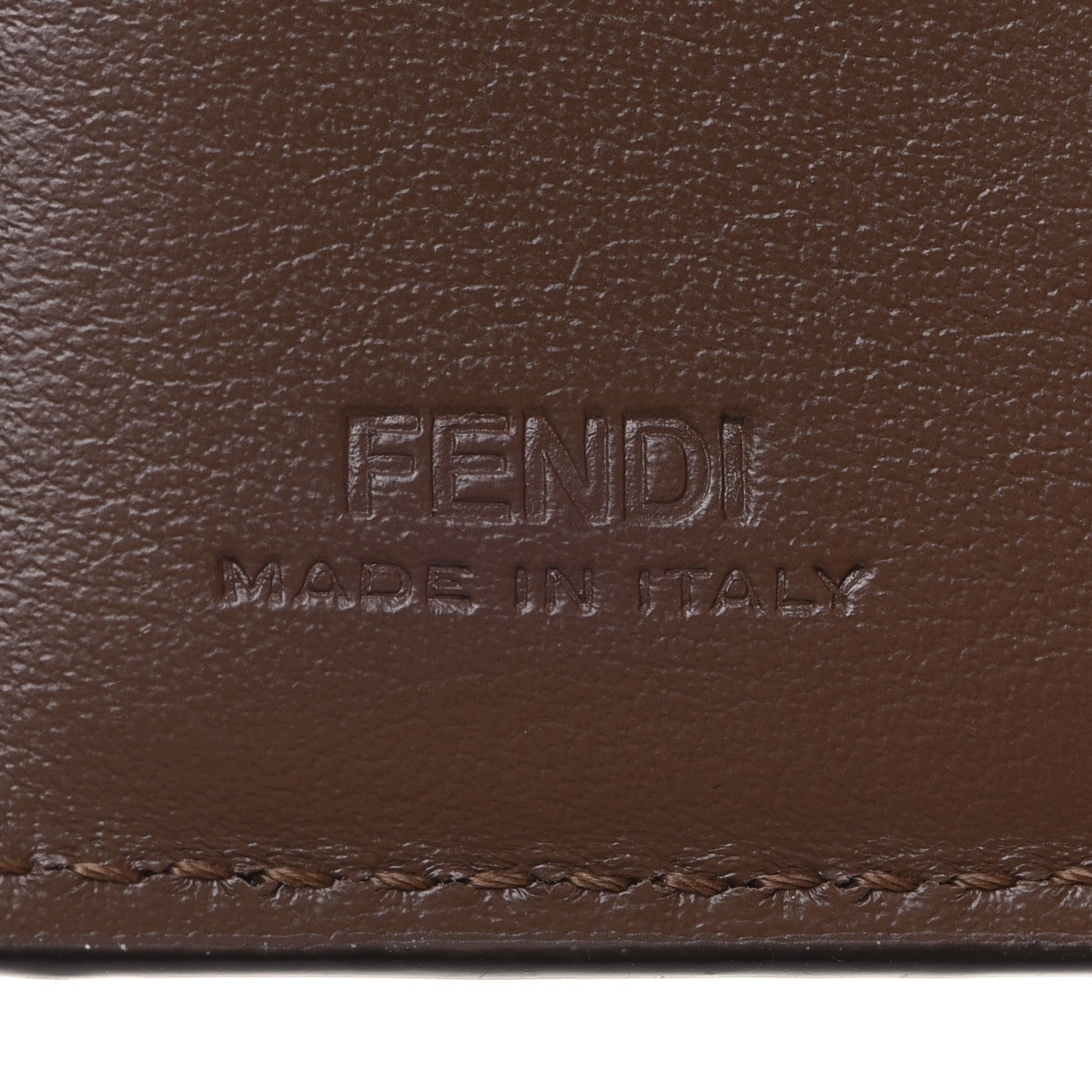 Fendi Vitello Soft F is Fendi Bi-Color FF 1974 Embossed Micro Tri-Fold Envelope Wallet Maya Black 6 of 11
