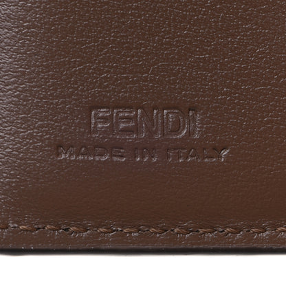 Fendi Vitello Soft F is Fendi Bi-Color FF 1974 Embossed Micro Tri-Fold Envelope Wallet Maya Black 6 of 11