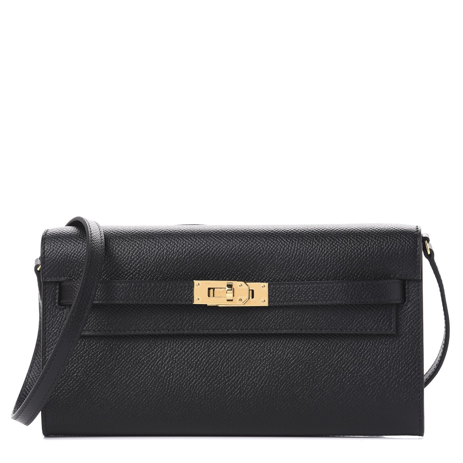 Hermes Epsom Kelly Wallet To Go Black 1 of 15