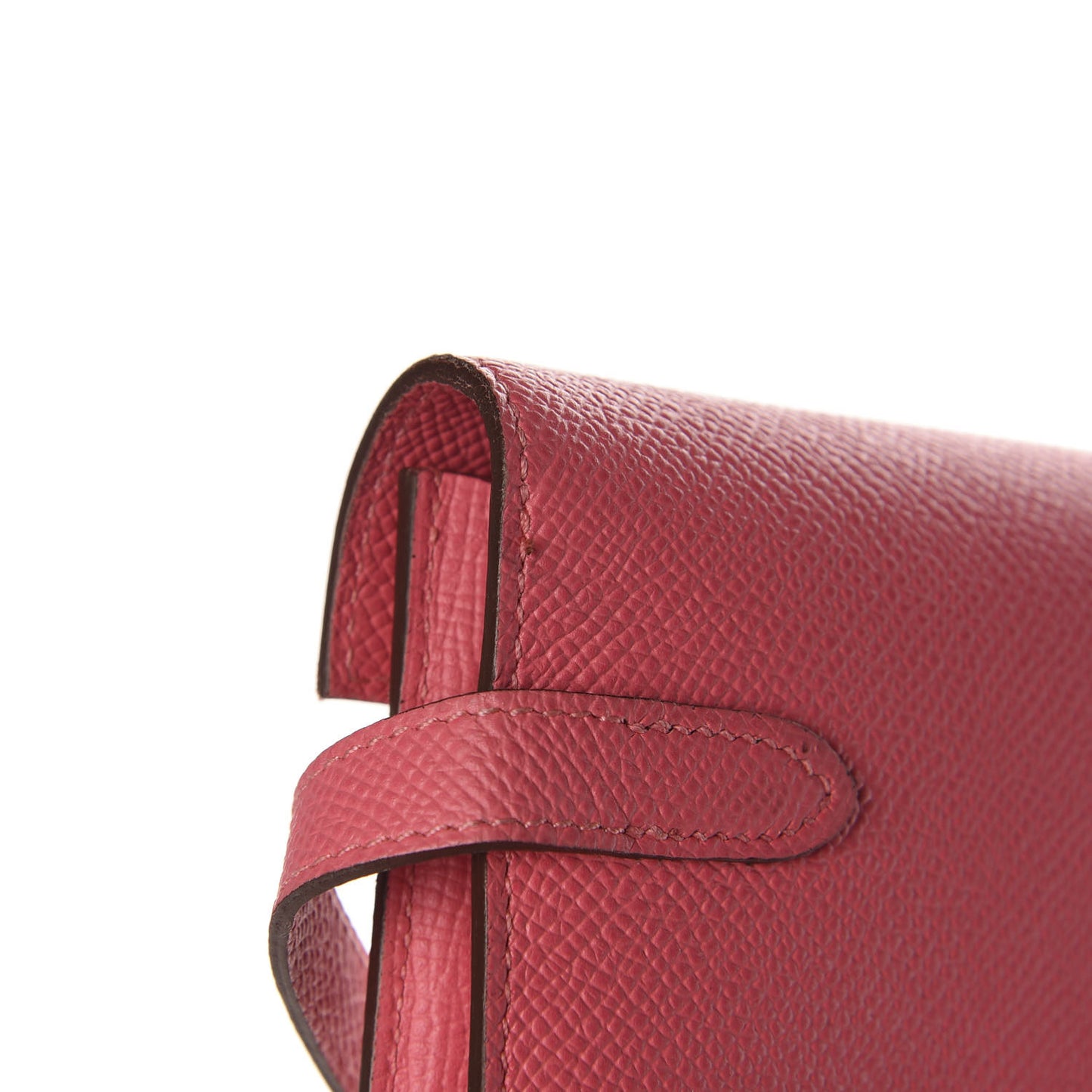 Epsom Kelly Longue Wallet Rose Azalee