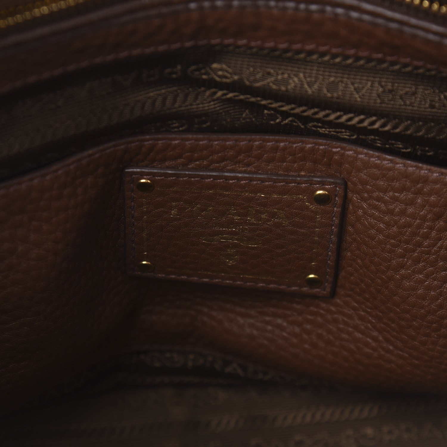Prada Vitello Daino Shopping Tote Bruciato 8 of 9