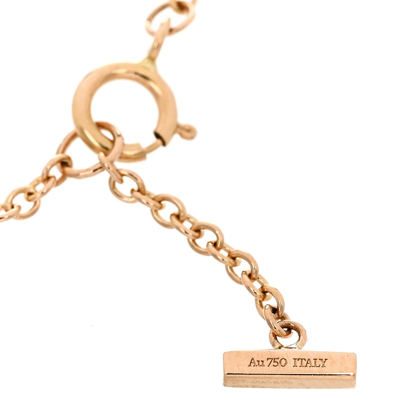 18K Rose Gold Diamond Mini T Smile Bracelet