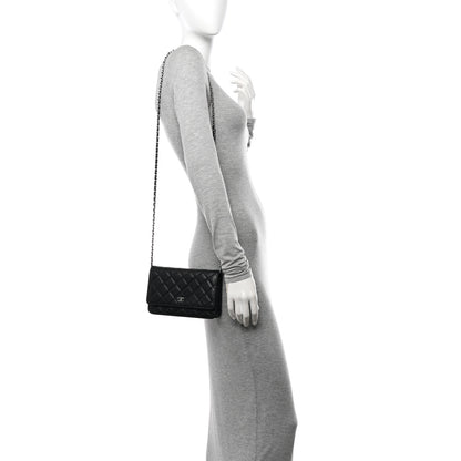 Chanel Caviar Quilted Wallet on Chain WOC Black 2 of 11