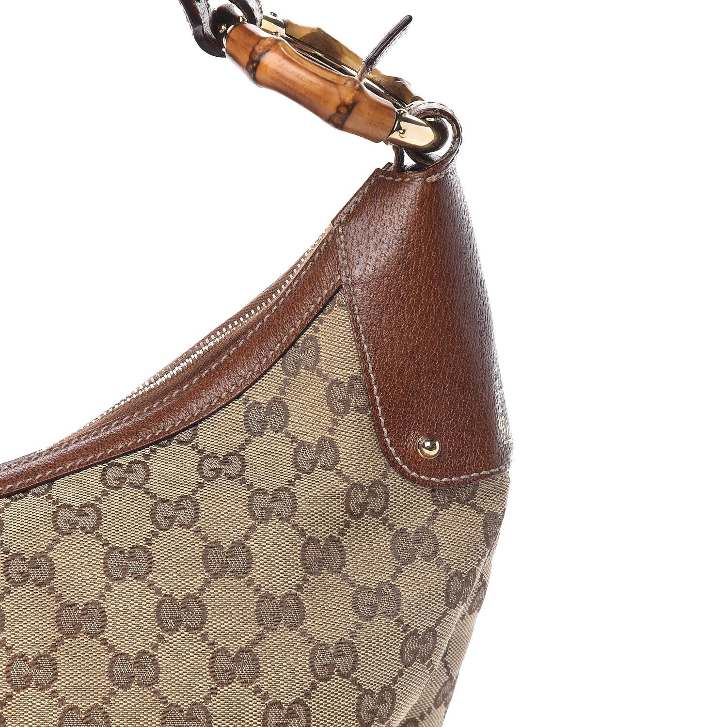 Gucci Monogram Bamboo Ring Hobo Brown 10 of 10