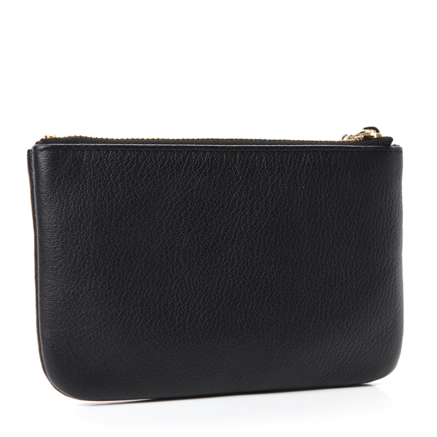 Chanel Goatskin Small CC Clover Cosmetic Case Black 3 of 8