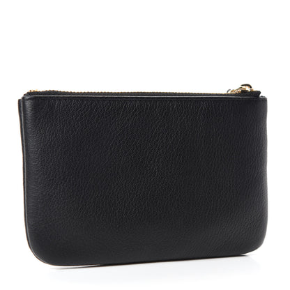 Chanel Goatskin Small CC Clover Cosmetic Case Black 3 of 8