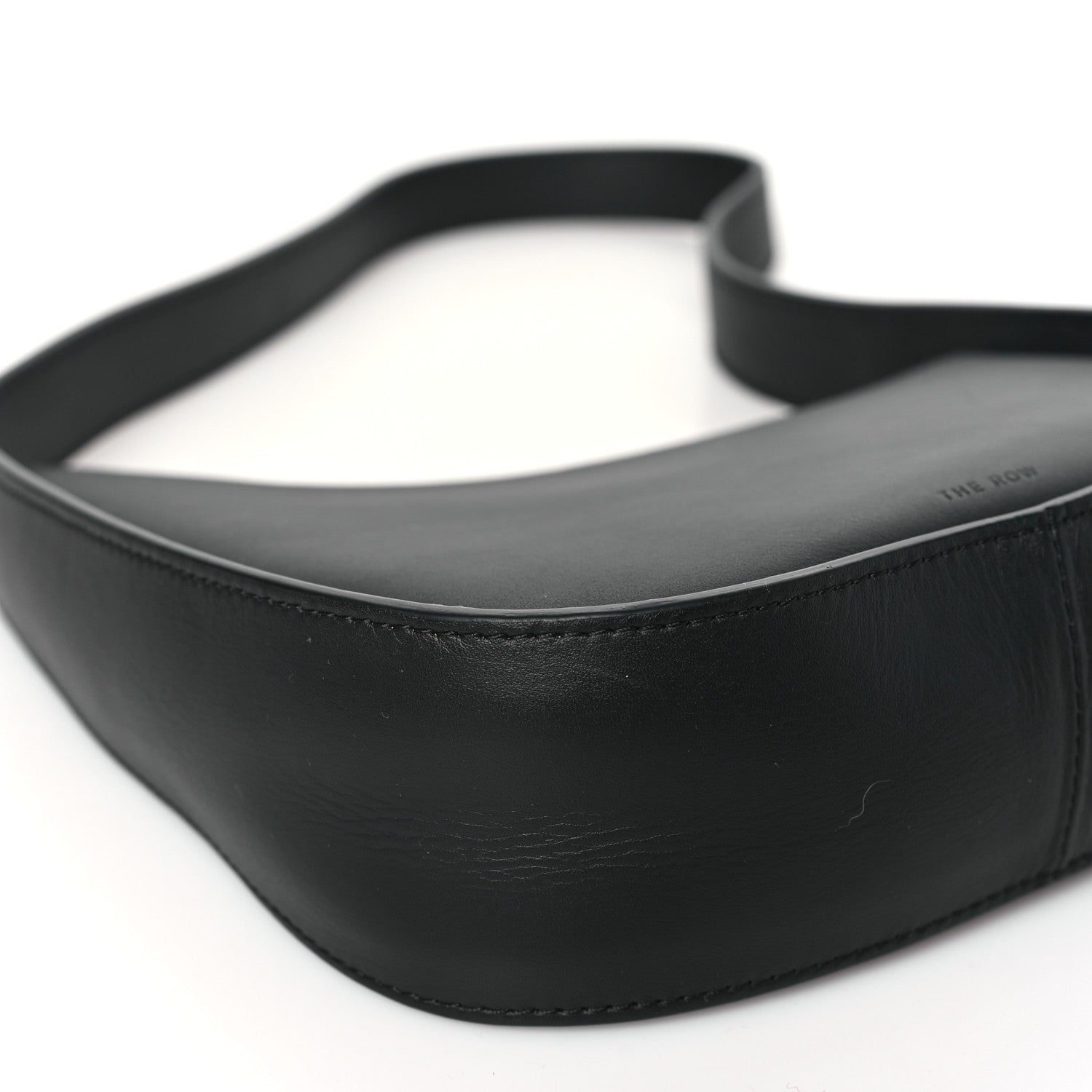 The Row Smooth Calfskin Half Moon Shoulder Bag Black 8 of 9