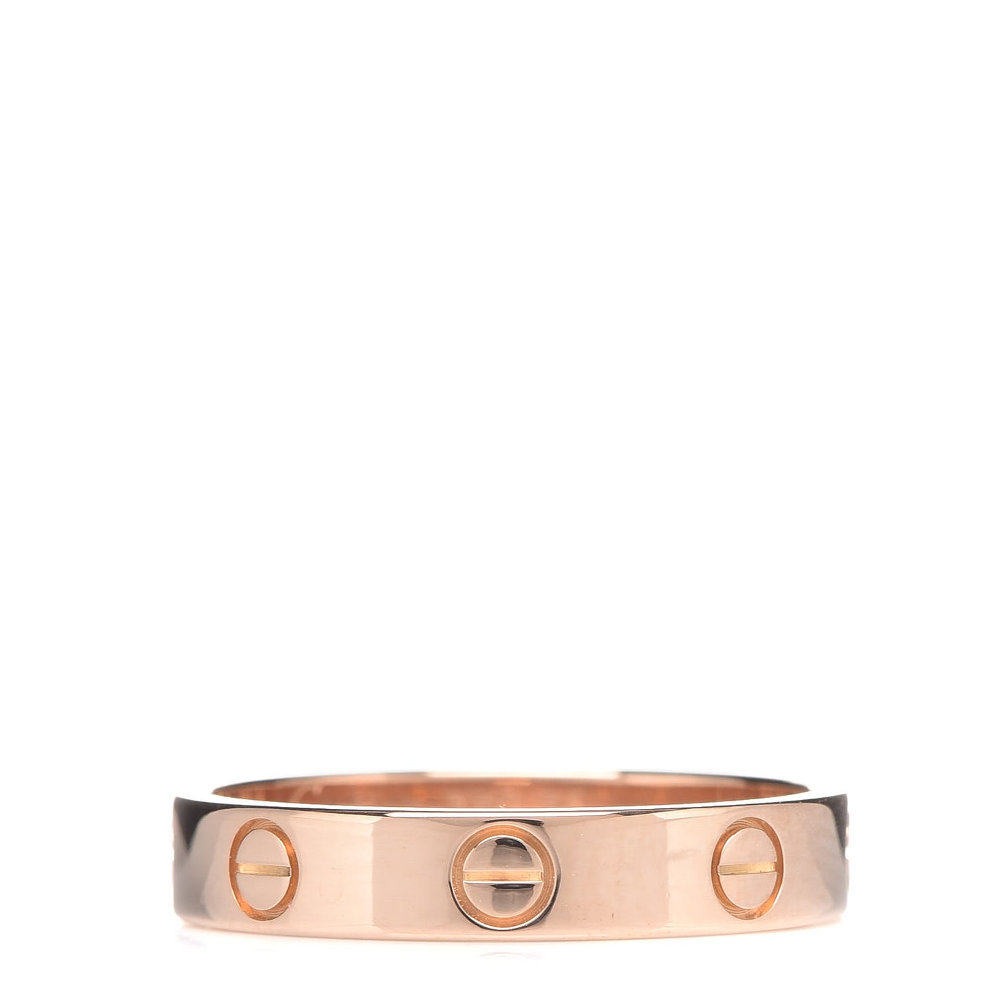 18K Pink Gold 3.5mm LOVE Wedding Band Ring 54 6.75