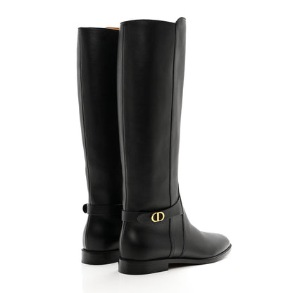 Christian Dior Soft Calfskin Empreinte High Boot 36 Black 4 of 9