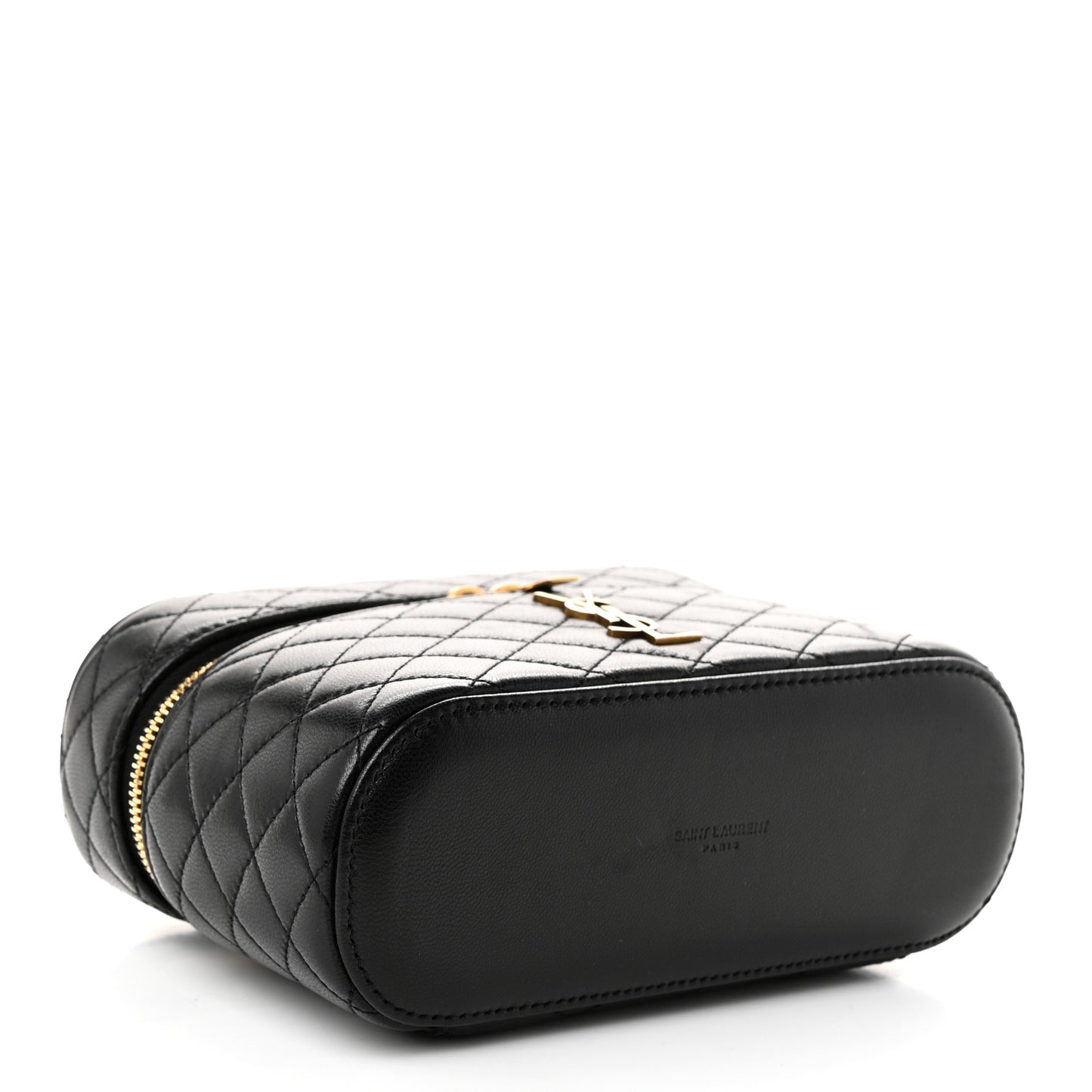 Lambskin Quilted Mini Gaby Vanity Case Black