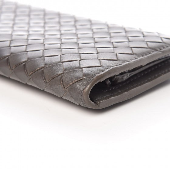 Intrecciato Continental Wallet Grey