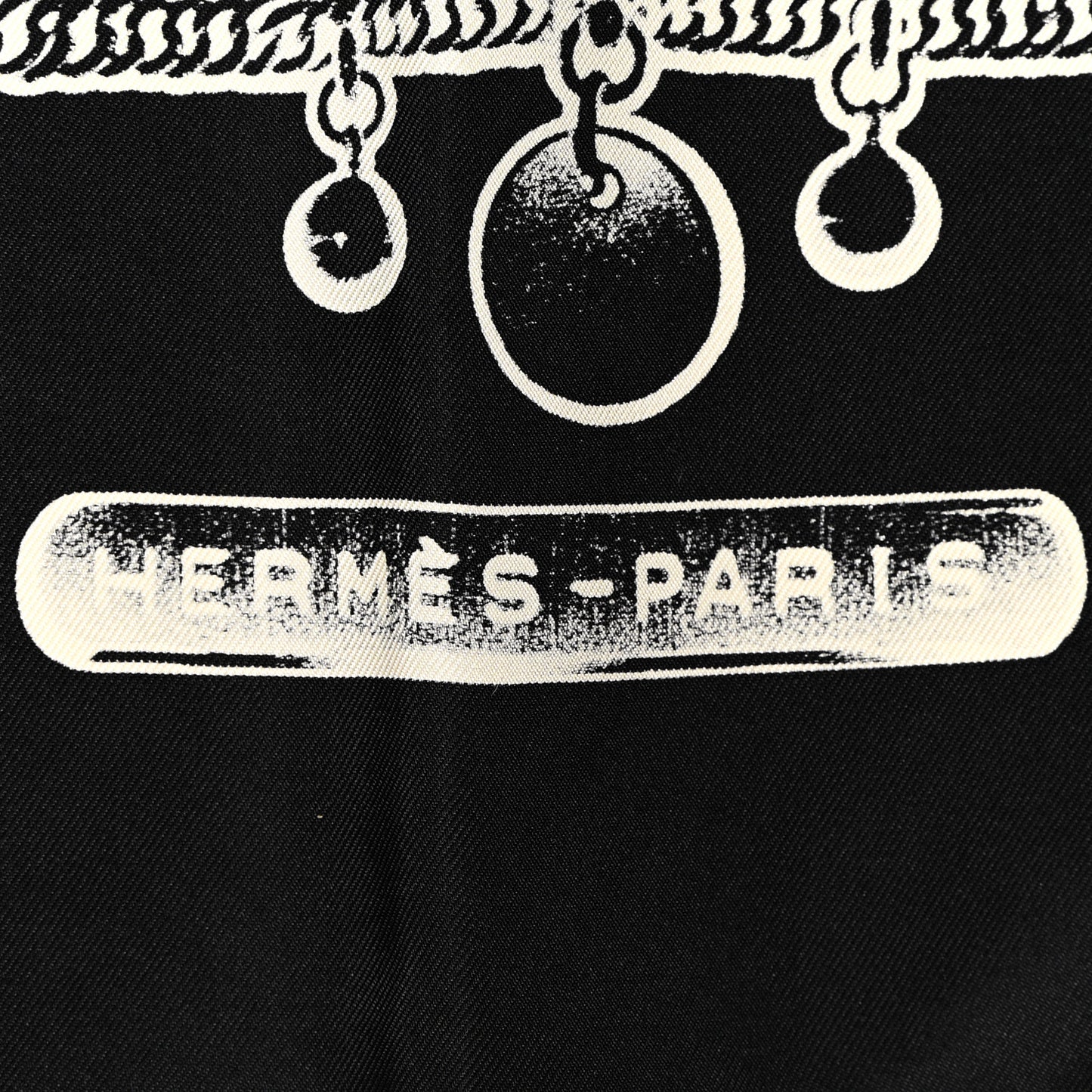 Silk Le Tresor De Medor Scarf 90 Black Creme