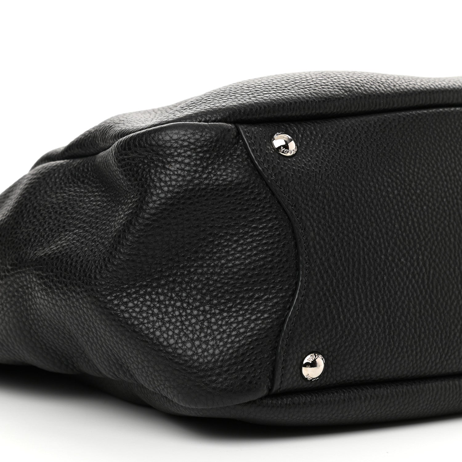 Prada Vitello Daino Side Pocket Hobo Black 9 of 12