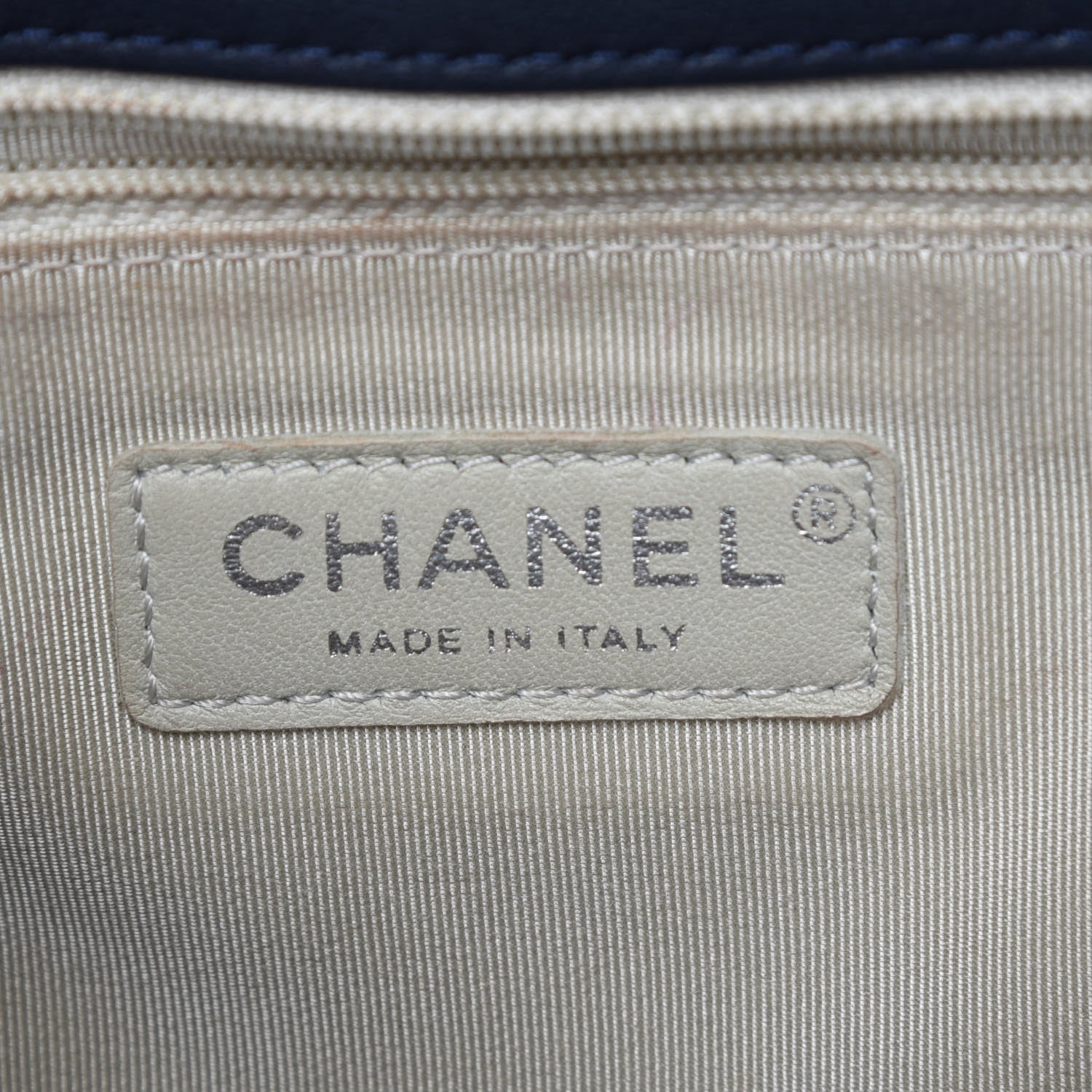 Chanel Washed Lambskin Quilted Chain Around Maxi Flap Dark Navy Blue 8 of 11