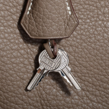 Hermes Taurillon Clemence Sac De Voyage Bolide 47 Etoupe 16 of 17