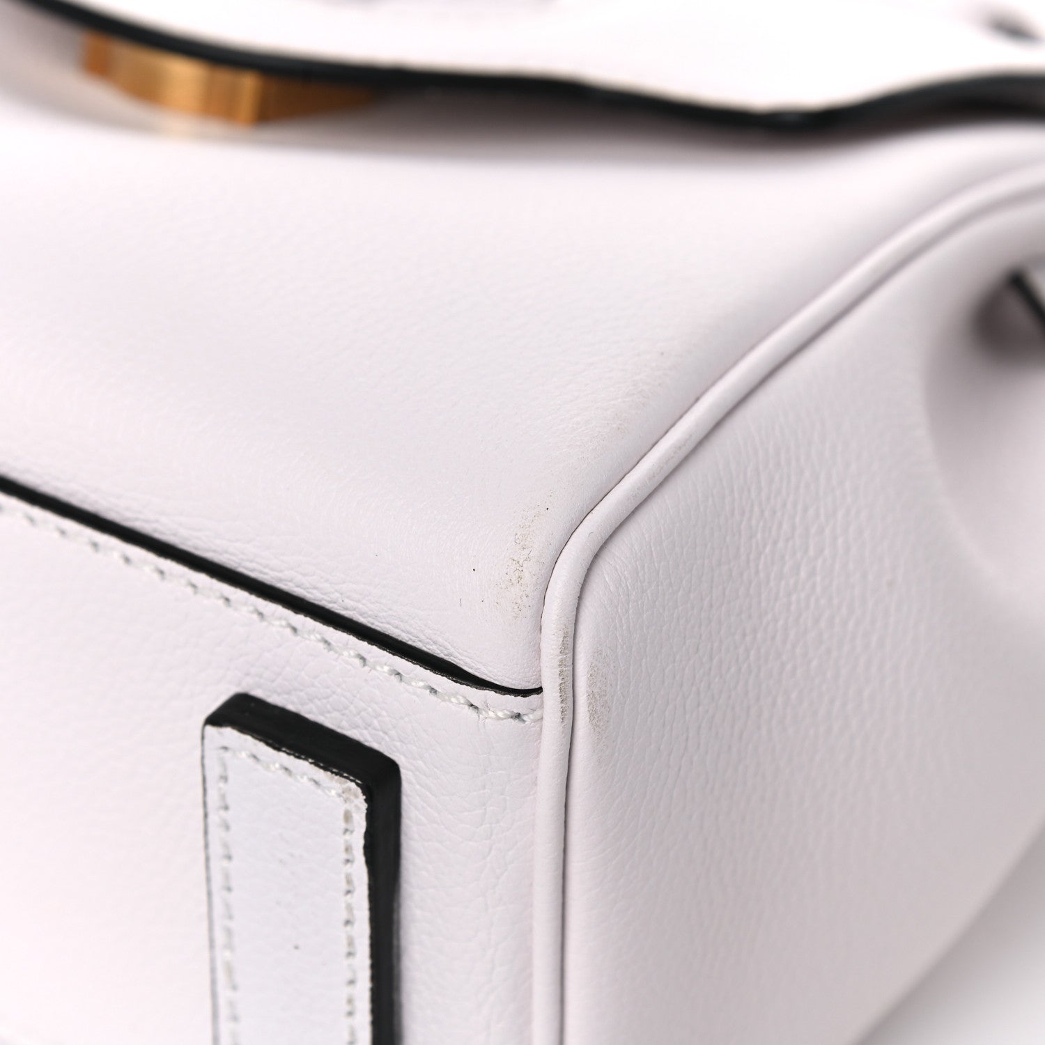 Versace Grained Calfskin Small La Medusa Top Handle Bag White 11 of 11