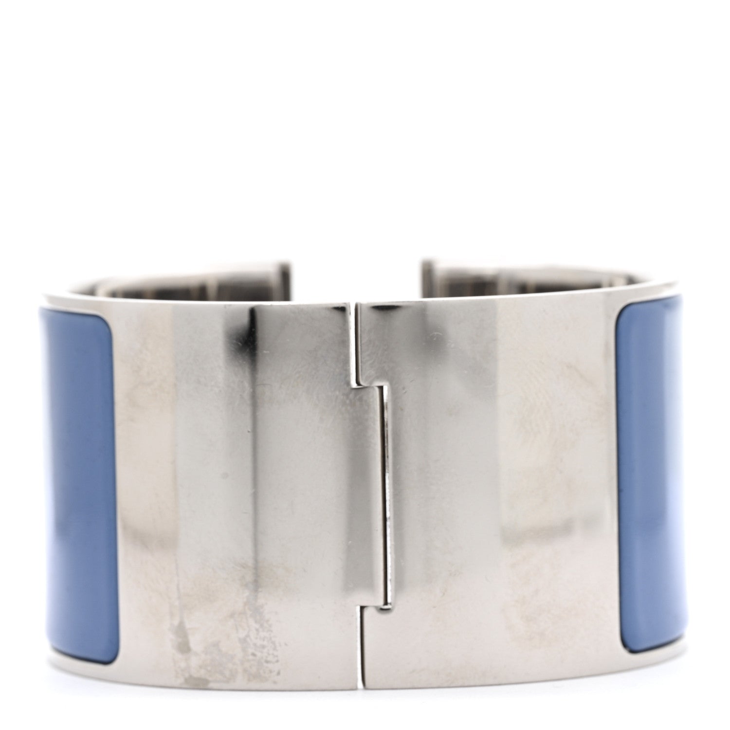 Hermes Enamel Extra Wide Clic Clac H Bracelet PM Bleu Turquin 2 of 7