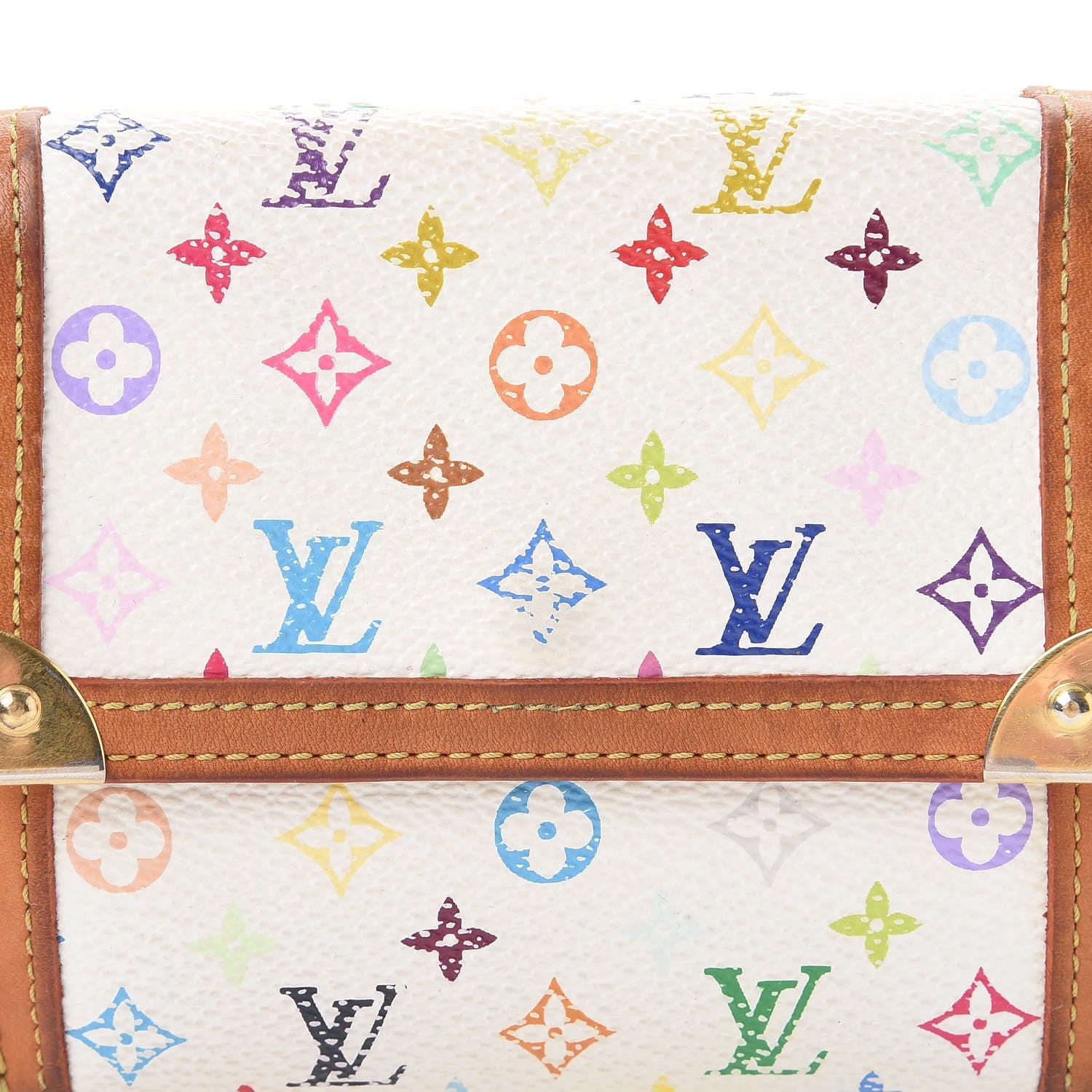 Louis Vuitton Monogram Multicolor Porte-Monnaie Billets Wallet White 20 of 28