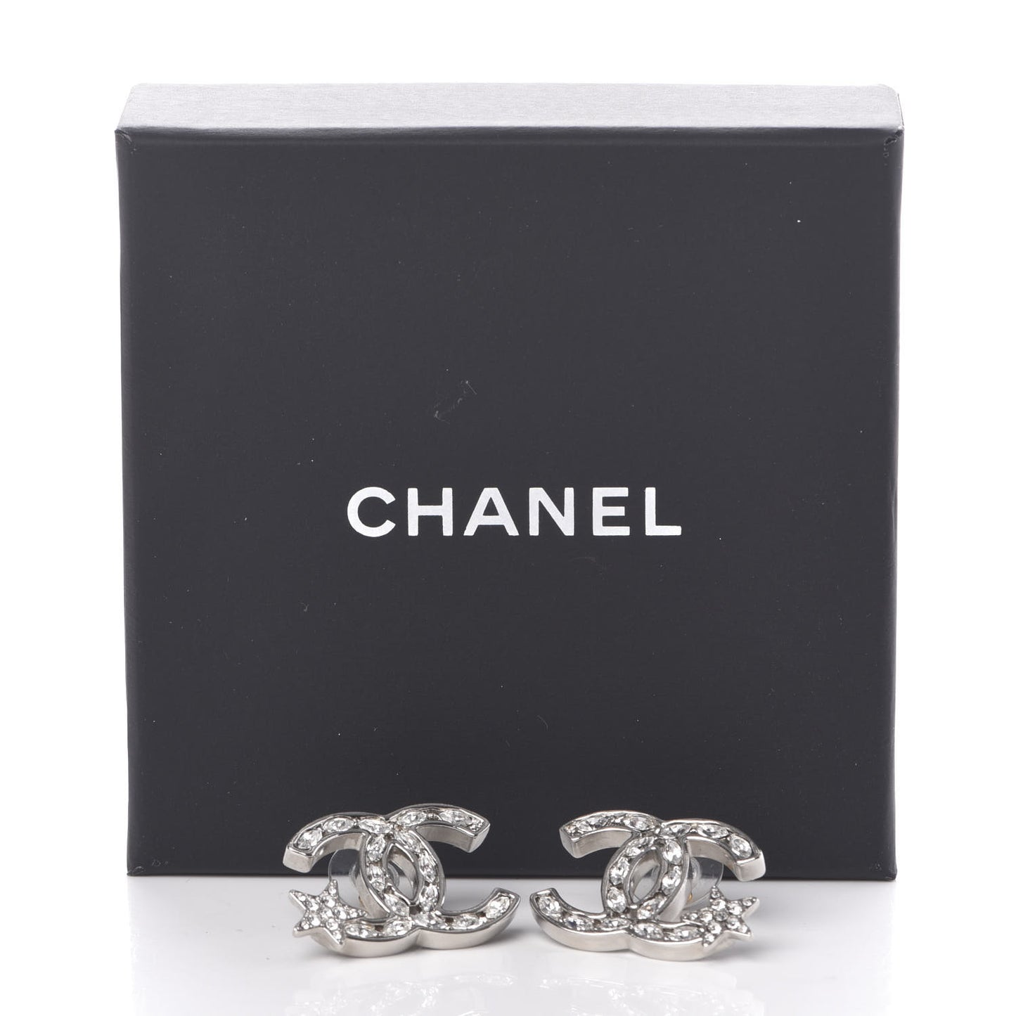 Crystal CC Starfall Earrings Silver