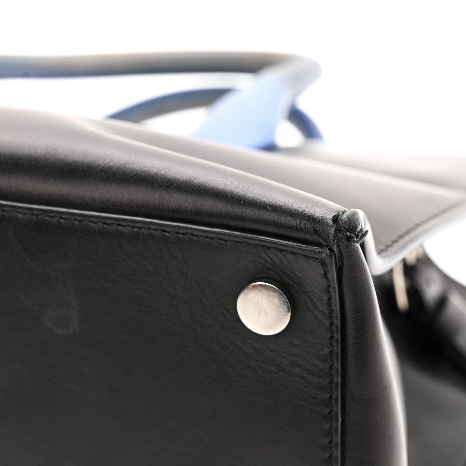 Balenciaga Calfskin Karung Padlock Nude Work XS Bag Black Electric Blue 14 of 20