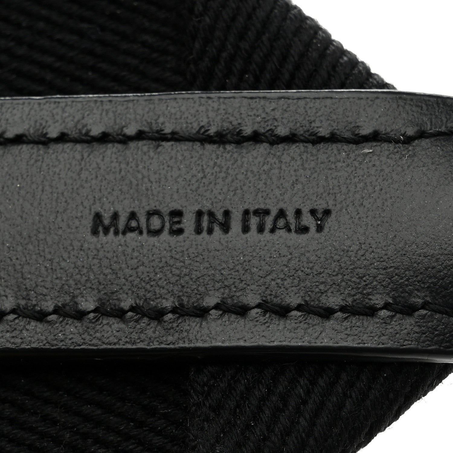 Celine Jacquard Wool Logo Short Strap Black Beige 3 of 5