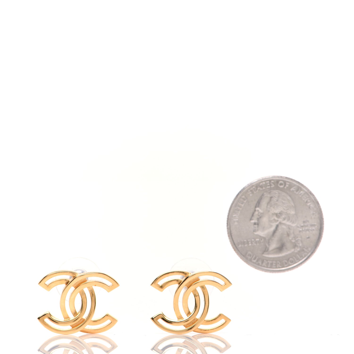 Chanel Metal Obazine CC Earrings Gold 2 of 10