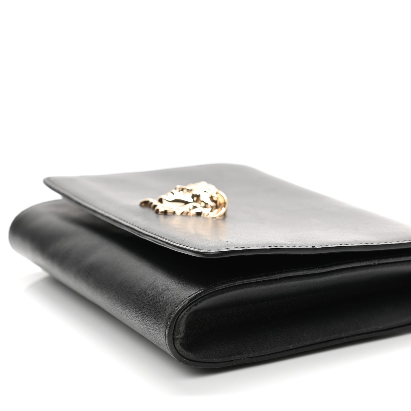 Vitello Palazzo Medusa Evening Clutch Bag Black