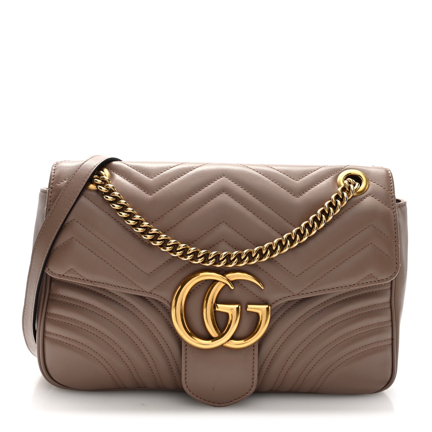 Calfskin Matelasse Medium GG Marmont Shoulder Bag Porcelain Rose